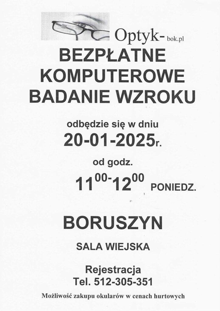 Badanie wzroku - Boruszyn